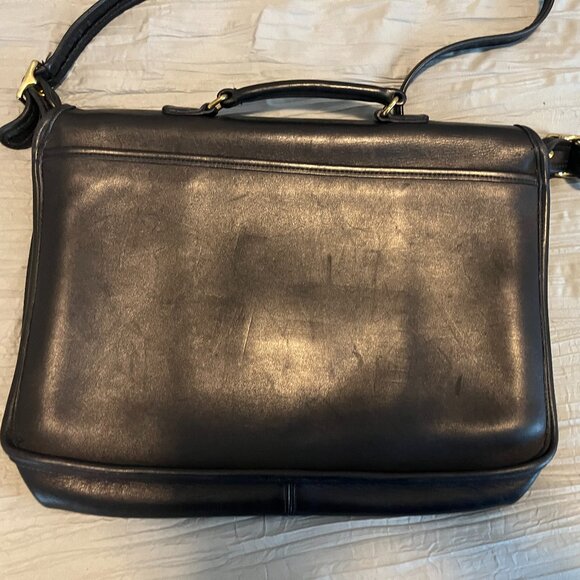 Vintage Coach 5180 Navy Leather Briefcase - Picture 2 of 14